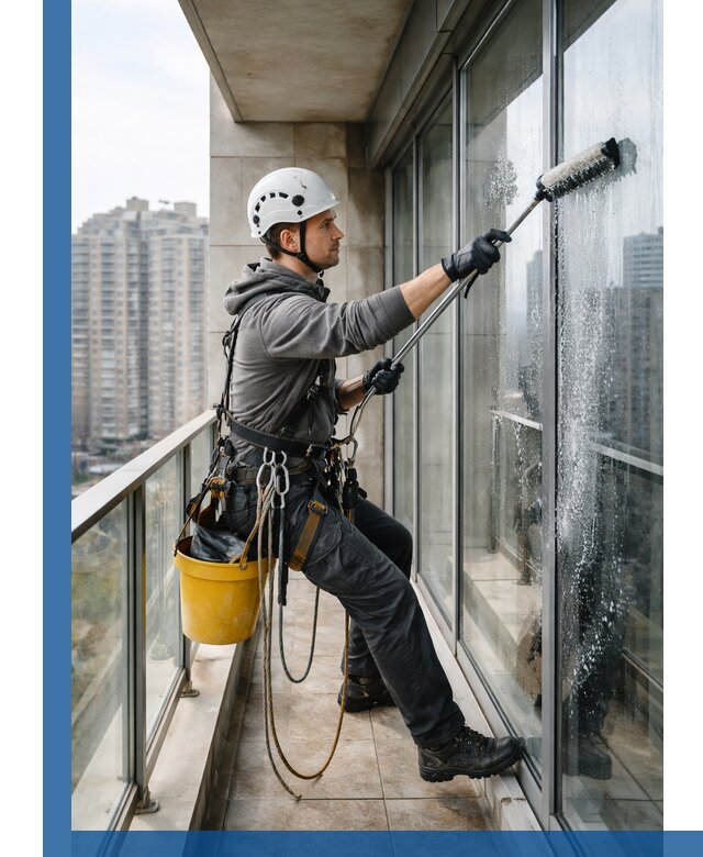 Профессиональная мойка балконного остекления в Нальчике