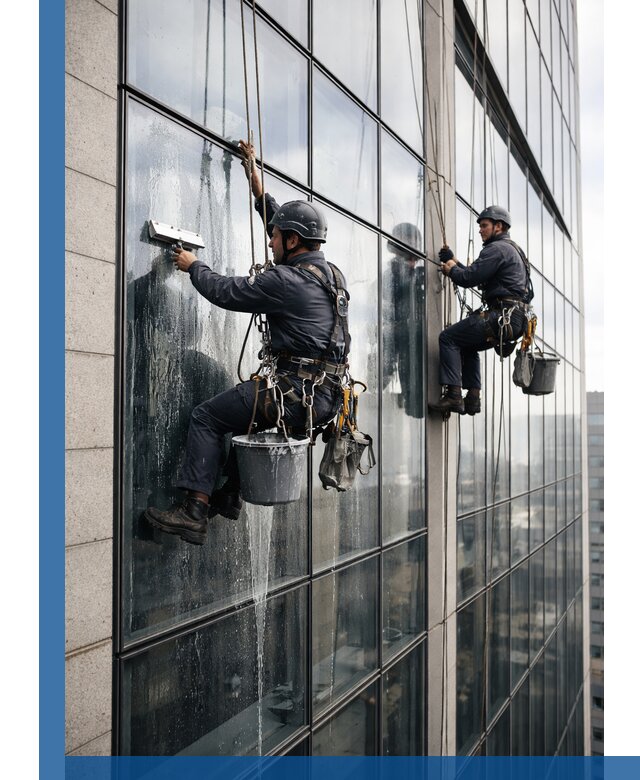 Профессиональная мойка стеклянных фасадов зданий в Нальчике