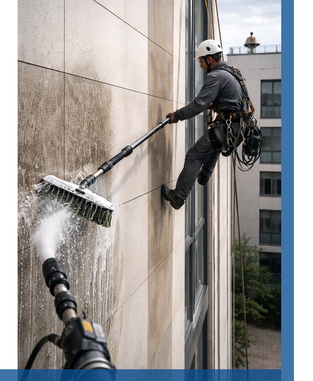 Мойка фасада из керамогранита в Нальчике от 311 р. | ВЫСОТНИК-Нль