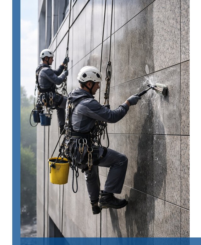 Профессиональная мойка фасада из керамогранита в Нальчике