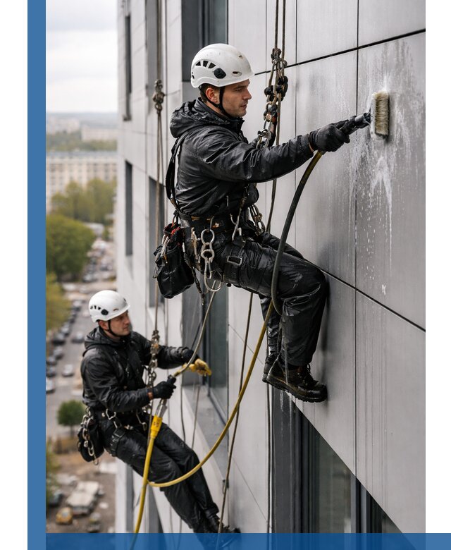 Профессиональная мойка фасада из композита в Нальчике