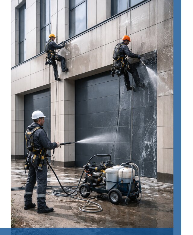 Послестроительная мойка фасада в Нальчике от 311 р. | ВЫСОТНИК-Нль