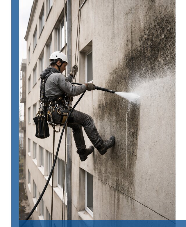 Профессиональная очистка фасадов от плесени в Нальчике