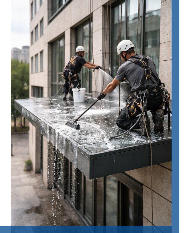 Мойка козырьков и навесов в Нальчике от 3627 р. | ВЫСОТНИК-Нль