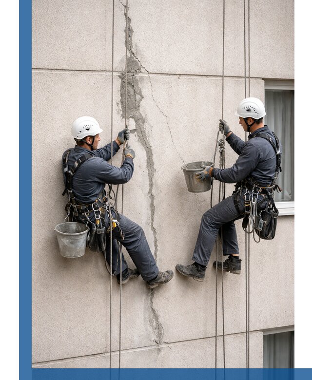 Заделка трещин на фасаде в Нальчике с гарантийным ремонтом