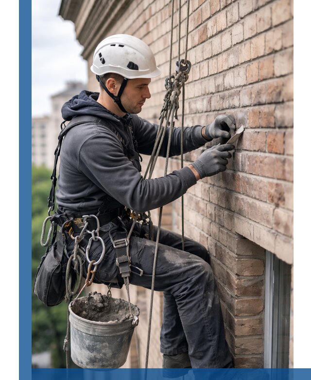 Качественный ремонт кирпичной кладки фасада в Нальчике с гарантией