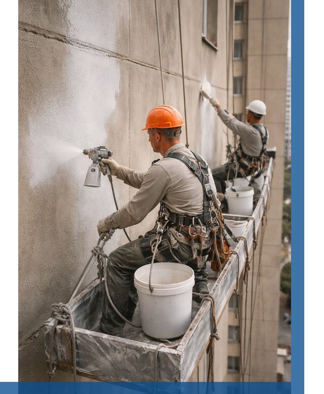 Грунтовка фасада на высоте в Нальчике от 124 р. | ВЫСОТНИК-Нль