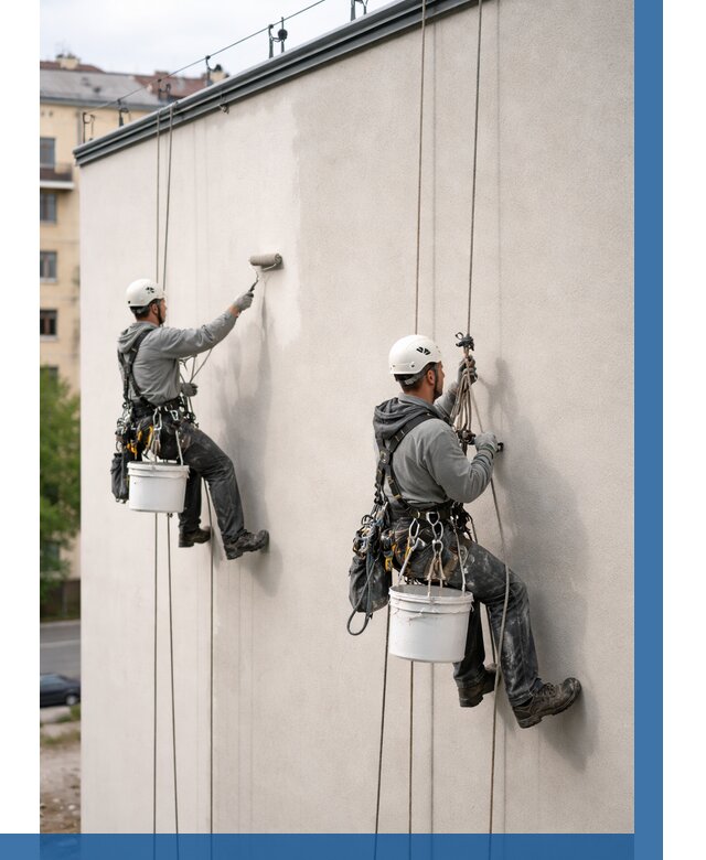 Покраска оштукатуренного фасада в Нальчике от 332 р. | ВЫСОТНИК-Нль