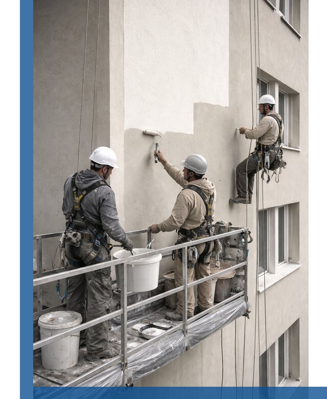 Покраска оштукатуренного фасада в Нальчике под ключ с гарантией