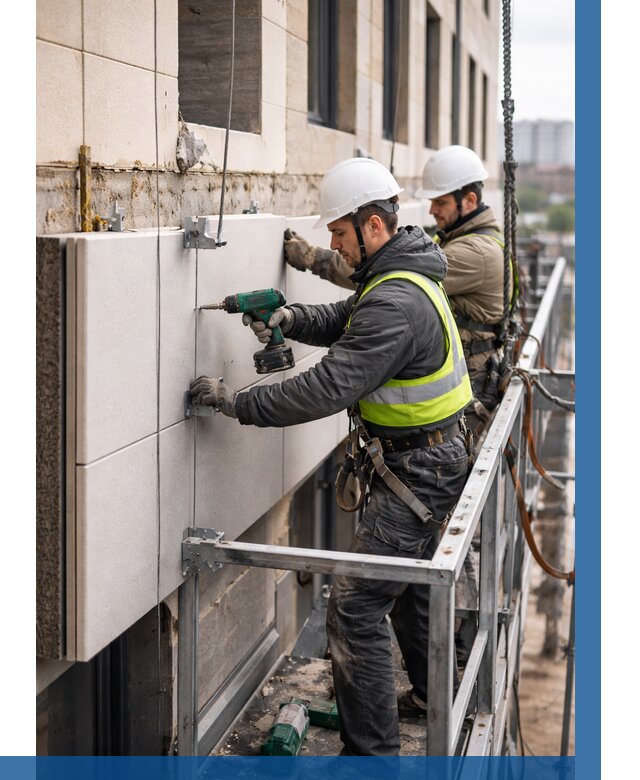 Монтаж фасадных термопанелей в Нальчике от 1554 р. | ВЫСОТНИК-Нль