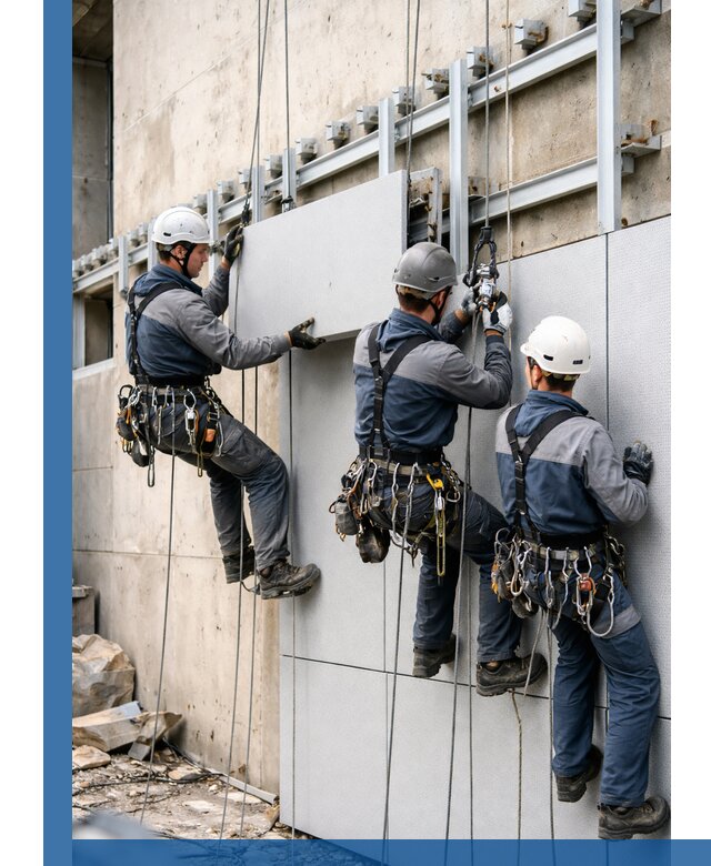 Монтаж вентилируемого фасада в Нальчике под ключ с гарантией качества