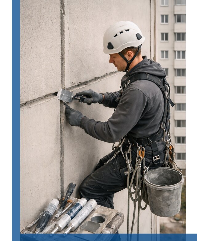Ремонт межпанельных швов в Нальчике герметизация и восстановление