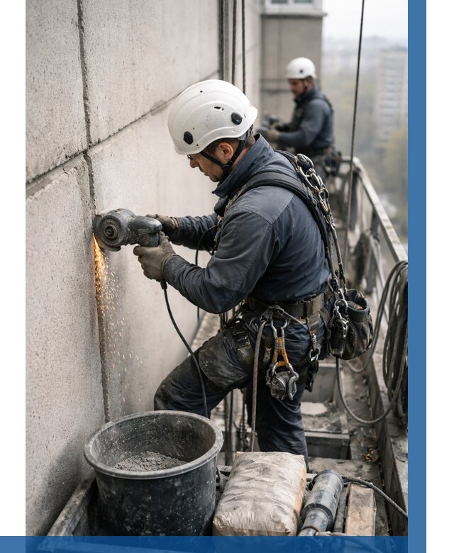 Штробление межпанельных швов в Нальчике от 1244 р. | ВЫСОТНИК-Нль