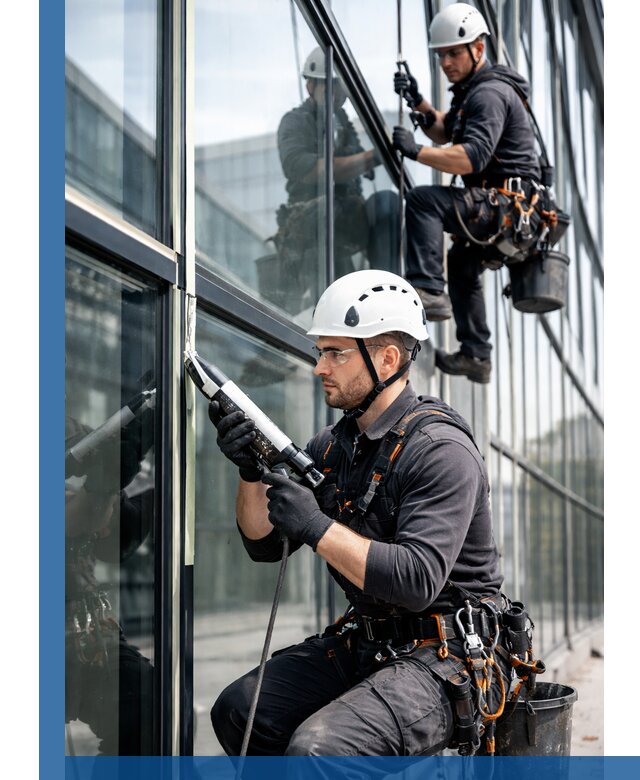 Герметизация витражных швов в Нальчике для зданий и фасадов