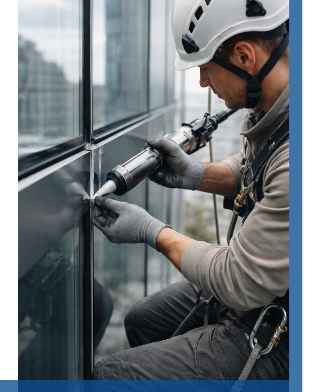 Герметизация стыков витража в Нальчике от 1244 р. | ВЫСОТНИК-Нль