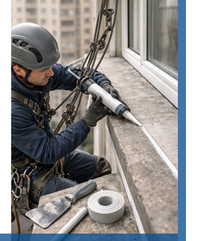 Герметизация балконного козырька в Нальчике от 4663 р. | ВЫСОТНИК-Нль