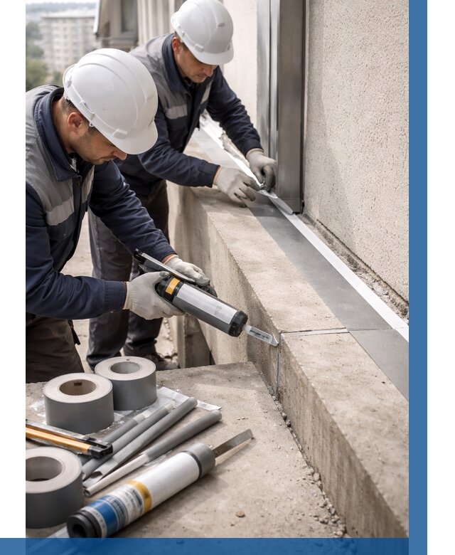 Герметизация примыкания балкона в Нальчике от 4663 р. | ВЫСОТНИК-Нль