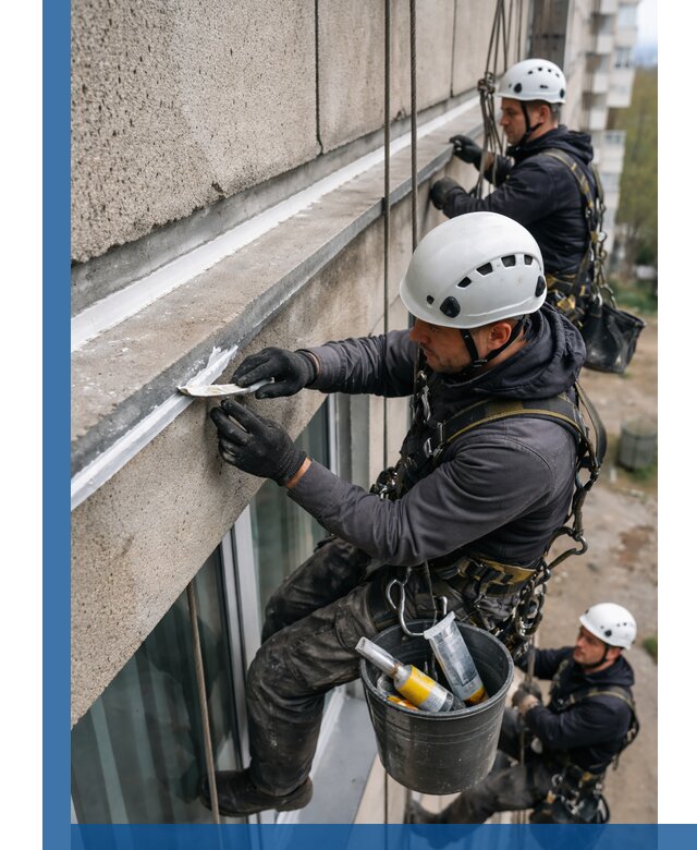 Герметизация примыкания балкона в Нальчике под ключ с гарантией