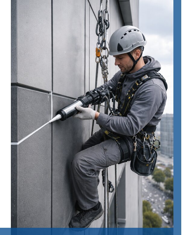 Герметизация стыков фасадных панелей в Нальчике от 6736 р.| ВЫСОТНИК-Нль