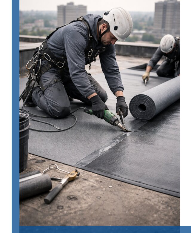 Ремонт мягкой кровли в Нальчике с выездом промальпинистов