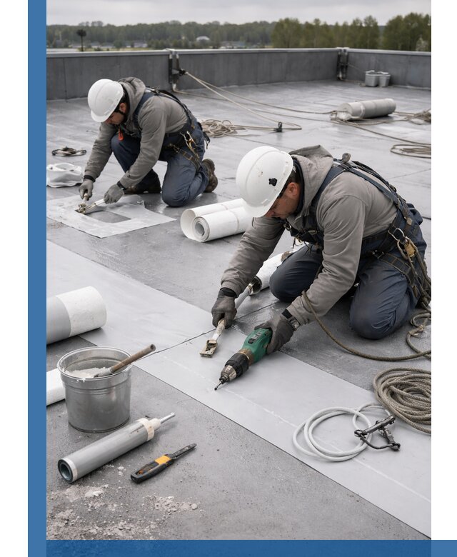 Ремонт мембранной кровли в Нальчике качественно и с гарантией