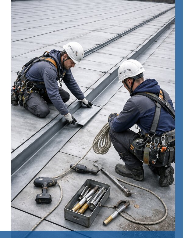 Ремонт фальцевой кровли в Нальчике от 725 р. | ВЫСОТНИК-Нль