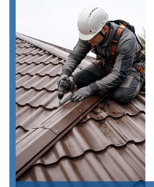 Ремонт металлочерепицы на крыше в Нальчике профессионально