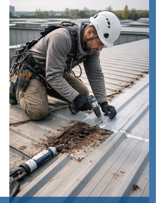 Ремонт профнастила на кровле в Нальчике от 725 р. | ВЫСОТНИК-Нль