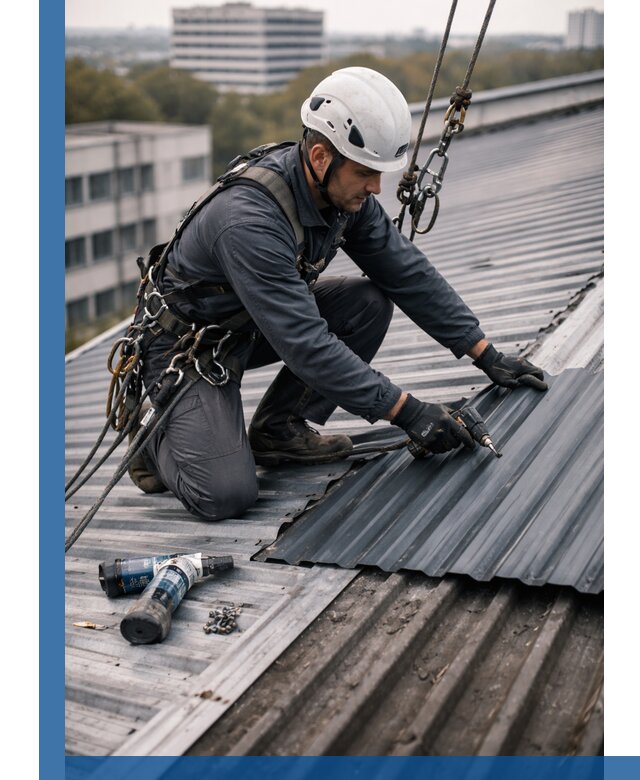 Ремонт профнастила на кровле в Нальчике, работы под ключ