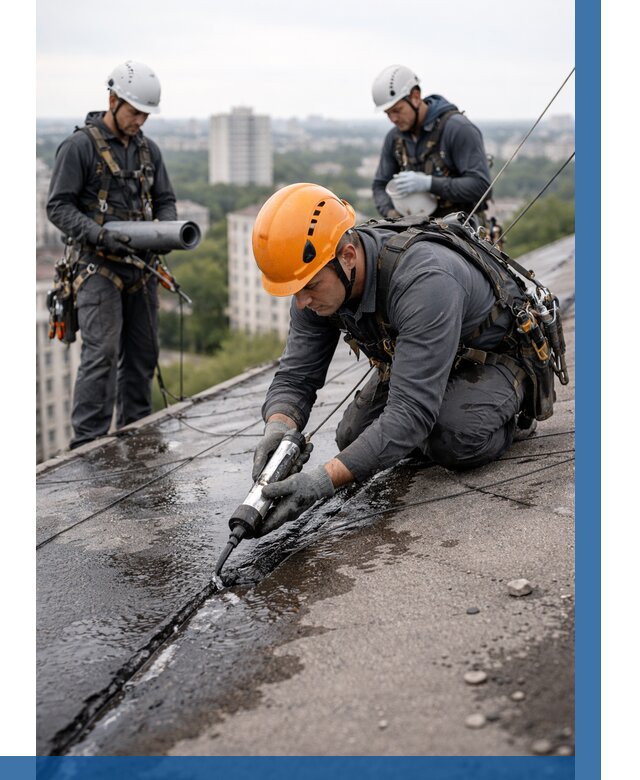 Устранение протечек кровли в Нальчике от 12436 р. | ВЫСОТНИК-Нль