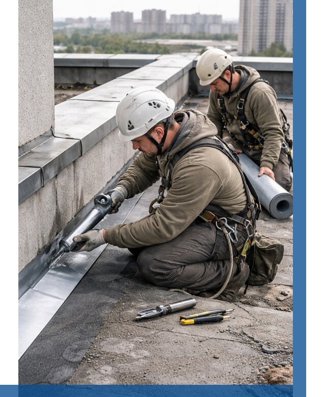 Ремонт кровельных примыканий в Нальчике от 1244 р. | ВЫСОТНИК-Нль