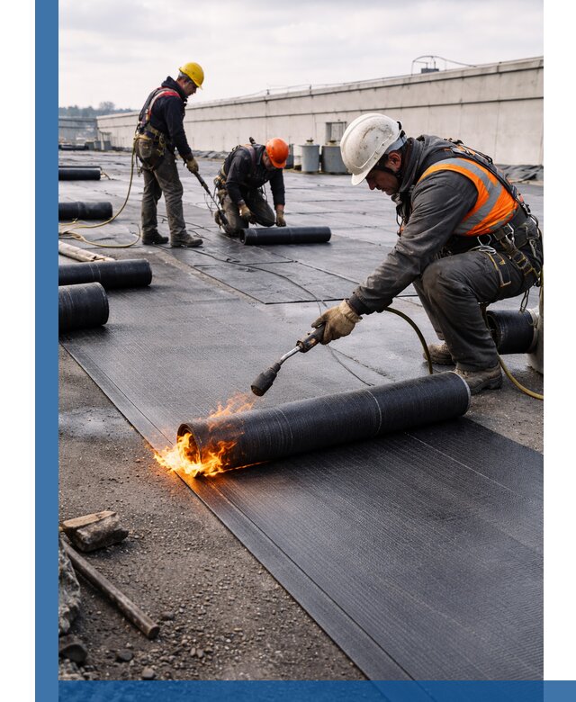 Монтаж наплавляемой кровли в Нальчике профессионально