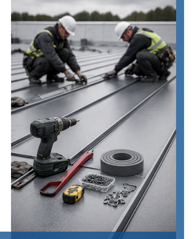 Монтаж фальцевой кровли в Нальчике от 1865 р. | ВЫСОТНИК-Нль