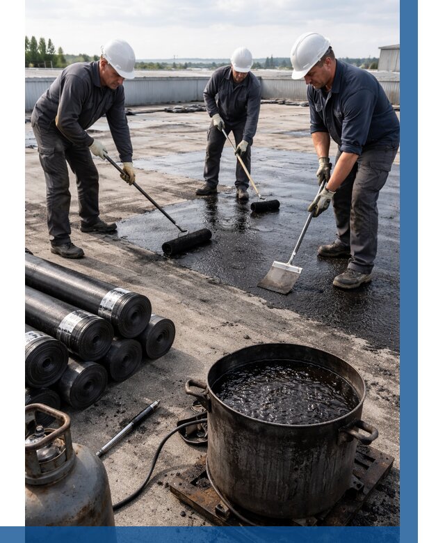 Гидроизоляция кровли мастикой в Нальчике от 622 р. | ВЫСОТНИК-Нль