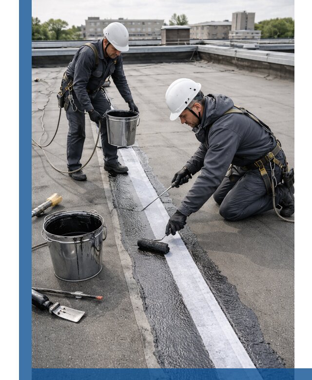 Гидроизоляция кровли мастикой в Нальчике надежная защита