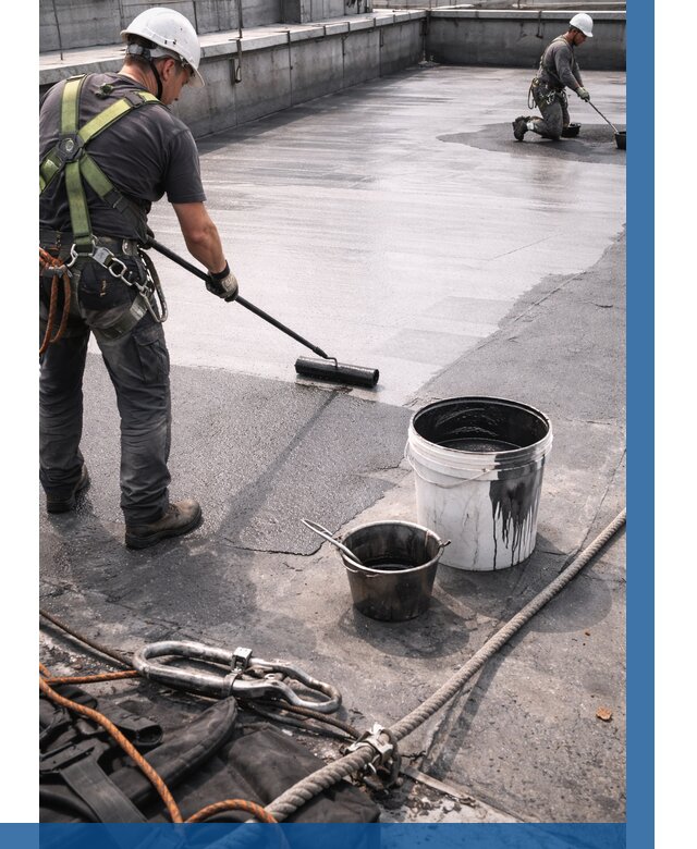 Гидроизоляция кровли жидкой резиной в Нальчике от 518 р. | ВЫСОТНИК-Нль