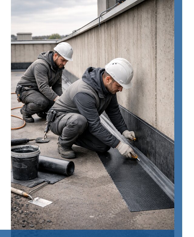 Гидроизоляция примыканий на кровле в Нальчике от 933 р. | ВЫСОТНИК-Нль