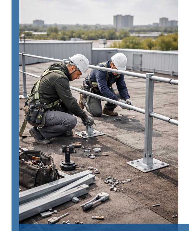 Монтаж кровельного ограждения в Нальчике под ключ с гарантией