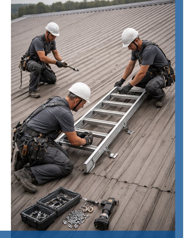 Монтаж кровельной лестницы в Нальчике от 4663 р. | ВЫСОТНИК-Нль