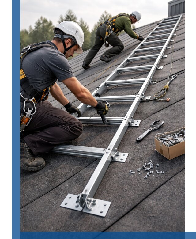 Профессиональный монтаж кровельной лестницы в Нальчике под ключ