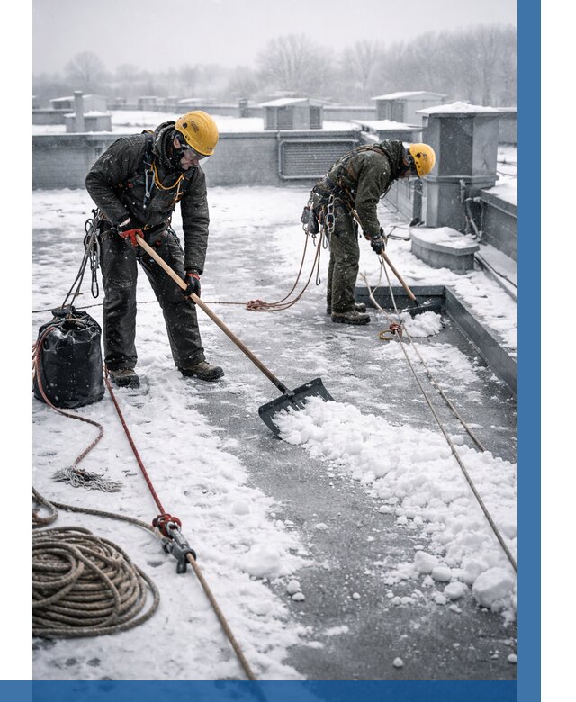 Очистка крыши от снега в Нальчике от 7772 р. | ВЫСОТНИК-Нль