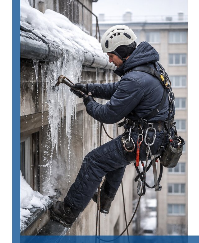 Удаление наледи и чистка водостоков в Нальчике оперативно и безопасно