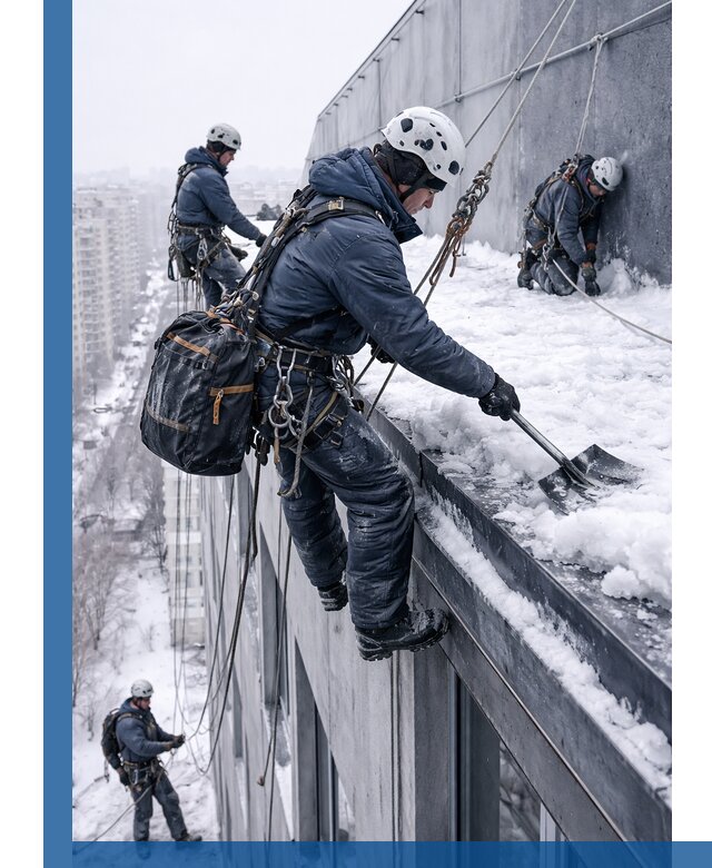 Абонентское обслуживание кровли зимой в Нальчике регулярный уход