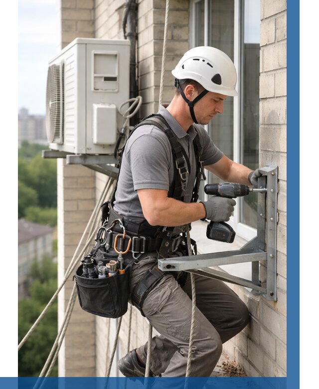 Установка кронштейнов кондиционера в Нальчике от 3627 р. | ВЫСОТНИК-Нль