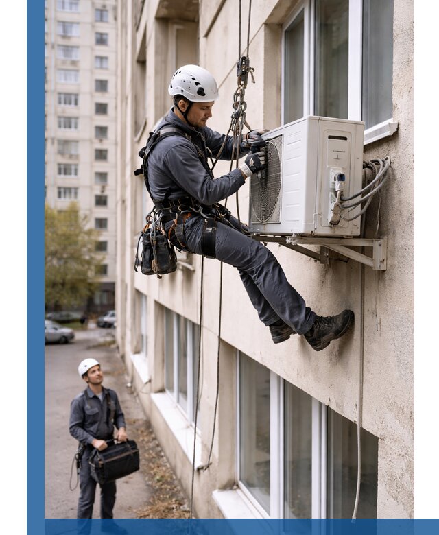 Демонтаж внешнего блока кондиционера в Нальчике профессионально