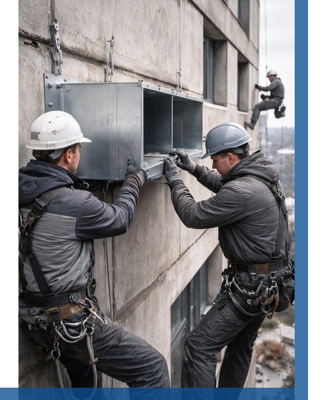 Монтаж вентиляционных коробов в Нальчике от 3109 р. | ВЫСОТНИК-Нль