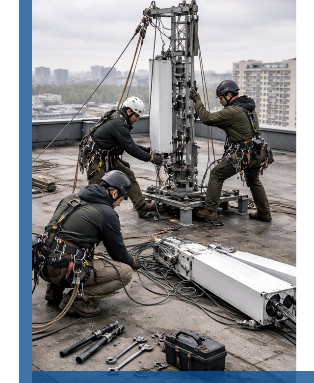 Демонтаж антенн на крыше зданий в Нальчике с гарантией