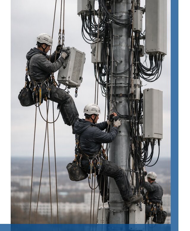 Монтаж оборудования связи на мачте в Нальчике от 7772 р. | ВЫСОТНИК-Нль