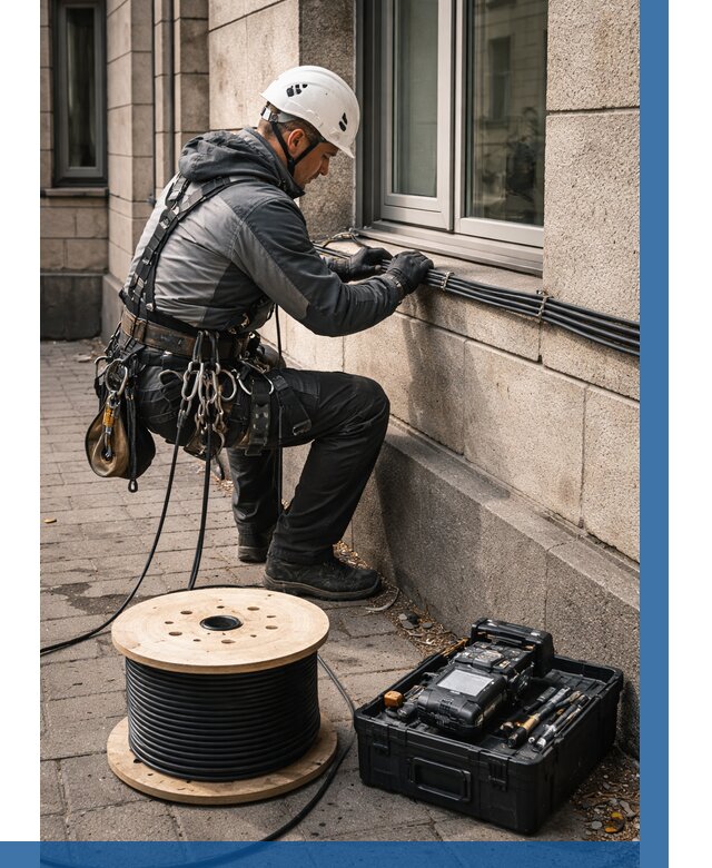 Прокладка оптоволоконного кабеля в Нальчике от 829 р. | ВЫСОТНИК-Нль