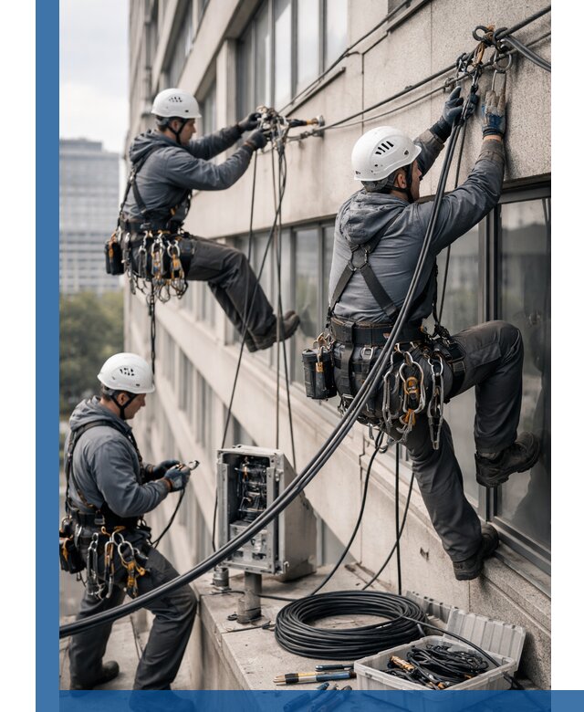 Прокладка оптоволоконного кабеля в Нальчике под ключ с тестированием